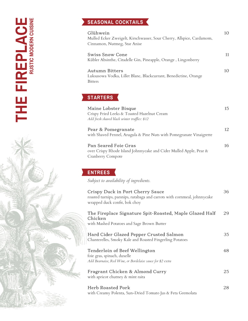restaurant menu template