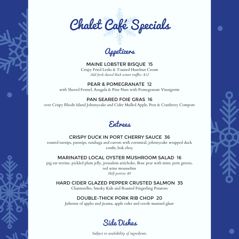 menu example